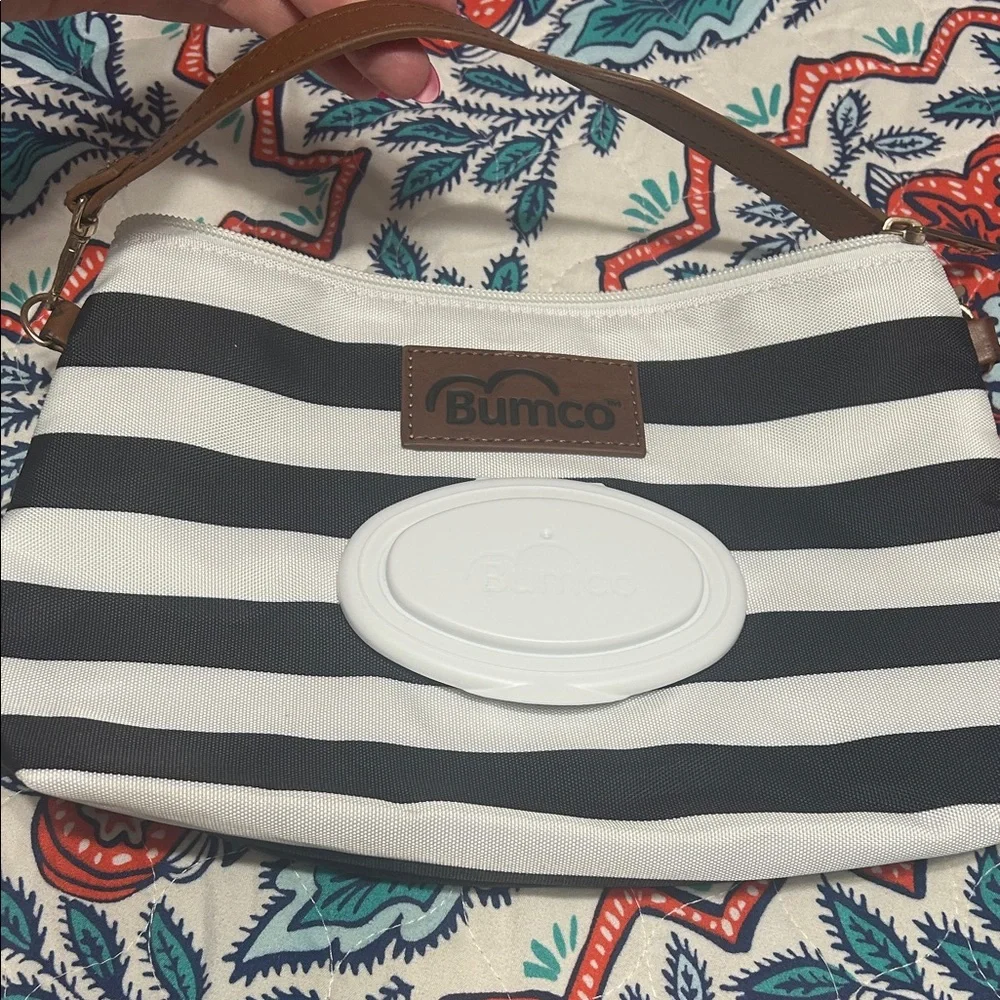 Bumco Striped Wipe & diaper Case